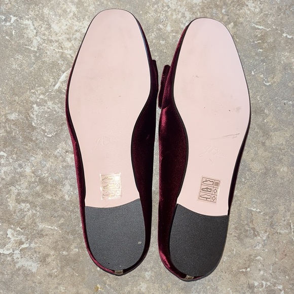 ❤️Host Pick❤️ Brand New J. Crew Burgundy Maroon Ballerina Velvet Loafers - Picture 6 of 11